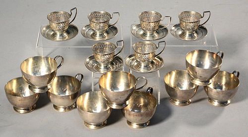 NINE STIEFF STERLING PUNCH CUPS  38a725