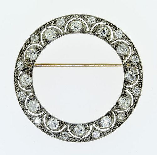 EDWARDIAN PLATINUM DIAMOND CIRCLE