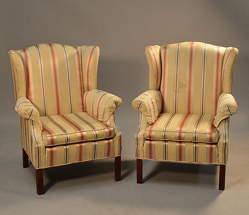 PAIR 20TH CHIPPENDALE STYLE MAHOGANY