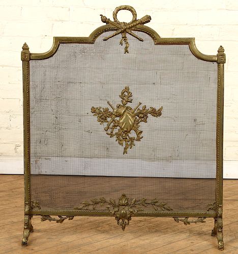 LOUIS XVI STYLE BRASS FIREPLACE 38a7aa