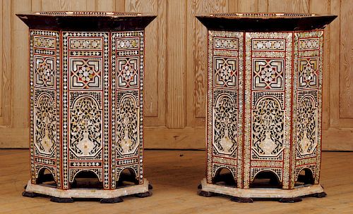 LARGE PAIR SYRIAN INLAID TABLES 38a7a2