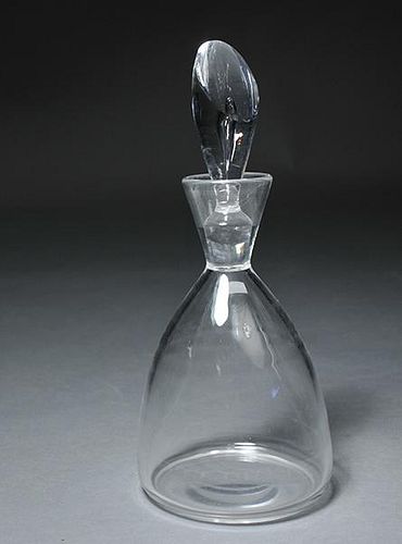 SIGNED STEUBEN CLEAR CRYSTAL DECANTER  38a7b2