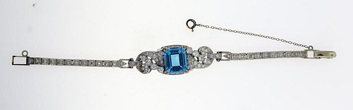 1950 S 14K WHITE GOLD AQUAMARINE 38a7c0