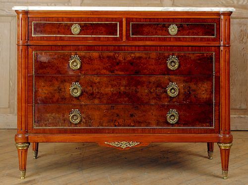 FRENCH LOUIS XVI STYLE BURLED WALNUT 38a7cf