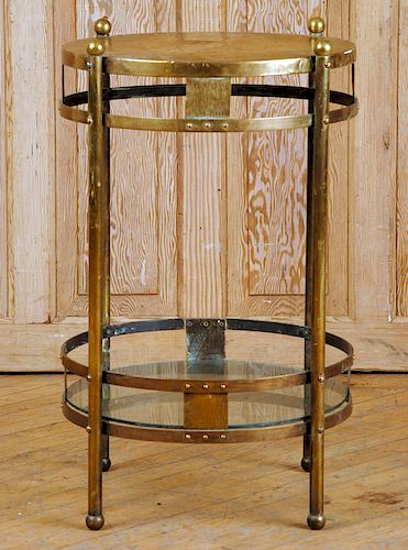 AUSTRIAN BRASS OCCASIONAL TABLE