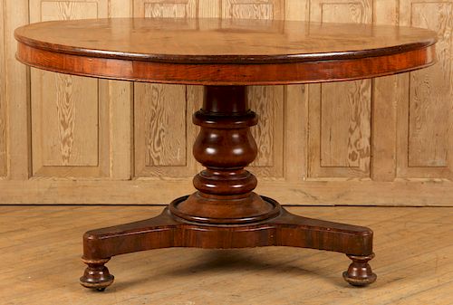 19TH C. MAHOGANY TILT TOP TABLE REGENCY