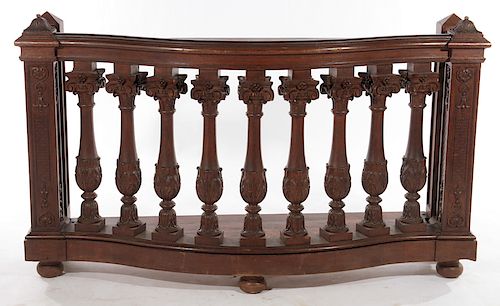 LATE 19TH CENT. CARVED OAK SERPENTINE