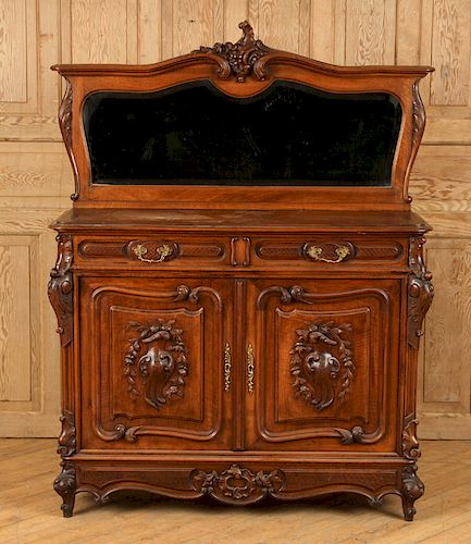 FRENCH CARVED WALNUT SERVER WITH 38a88a