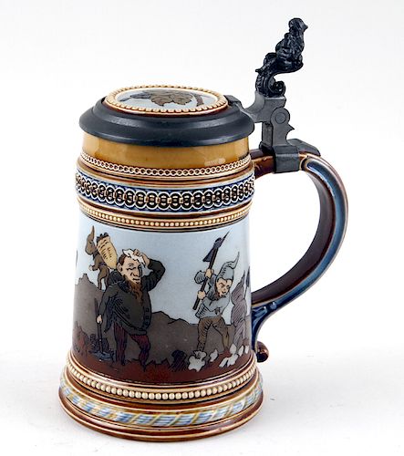 METTLACH BEER STEIN 1475 GNOMES 38a8d6