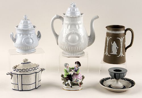 6 PC COLLECTION 19TH C PORCELAIN 38a8de