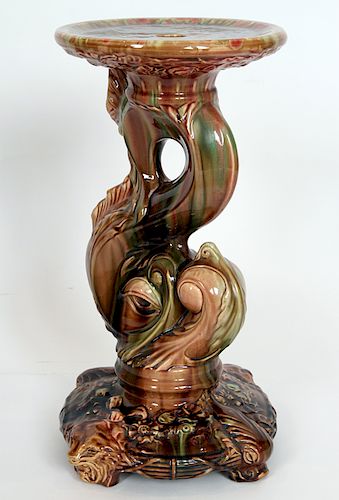 ART NOUVEAU WELLER STYLE PEDESTAL 38a8f4