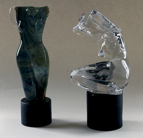 TWO ITALIAN MURANO GLASS FEMALE 38a90e