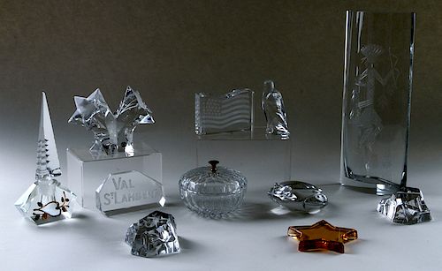 11PC. LOT OF VAL ST. LAMBERT CRYSTAL