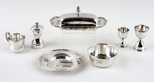 7PC STERLING & SILVERPLATE ARTICLES