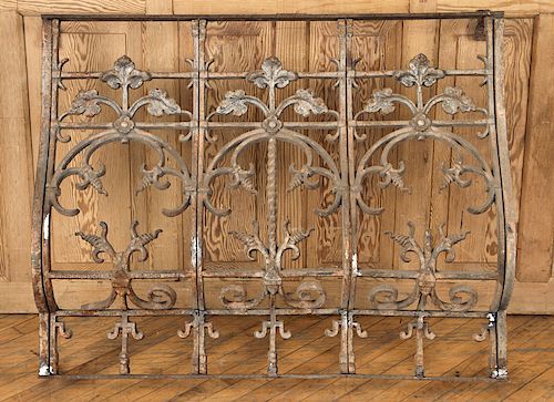 FRENCH CAST IRON BALCONY PANEL 38a95f