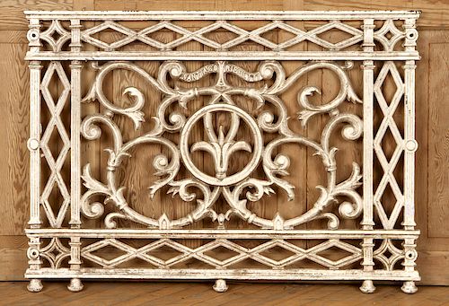 REGENCY PAINTED CAST IRON BALCONY 38a95b