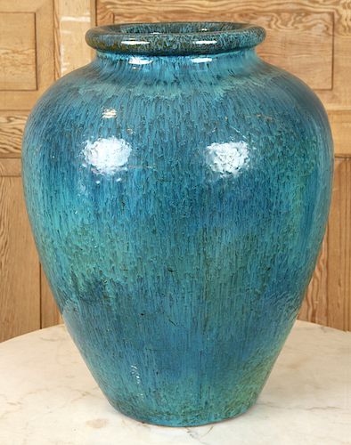 SIGNED GALLOWAY BLUE GLAZED TERRACOTTA 38a985