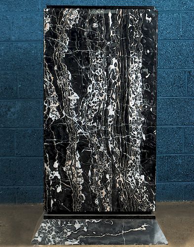 ART DECO TALL BLACK MARBLE PEDESTAL 38a9c5