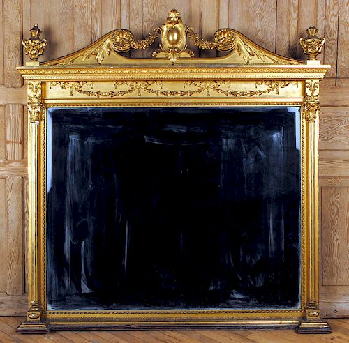 NEOCLASSICAL CARVED GILT MIRROR 38a9bf