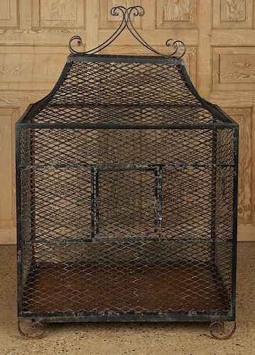 WROUGHT IRON BIRD CAGE REMOVABLE
