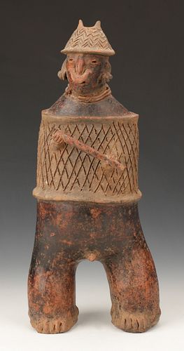 PRE-COLUMBIAN NAYARIT POTTERY WARRIOR,