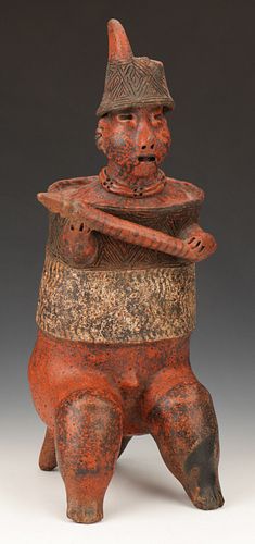 PRE-COLUMBIAN NAYARIT POTTERY WARRIOR,