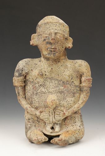 PRE-COLUMBIAN NAYARIT POTTERY SEATED