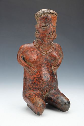 PRE-COLUMBIAN NAYARIT POTTERY SEATED