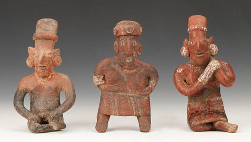 THREE PRE-COLUMBIAN NAYARIT POTTERY