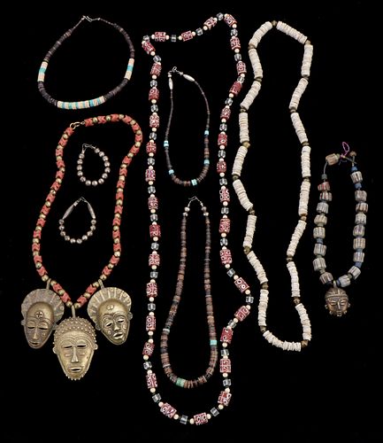 AFRICAN TRADE BEAD AND OTHER NECKLACESAfrican 38aa3d