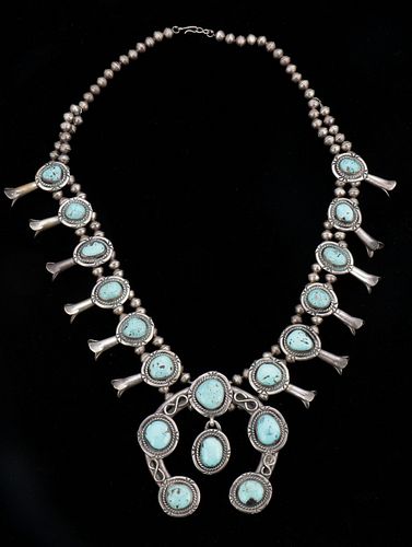 NAVAJO SILVER TURQUOISE SQUASH 38aa44