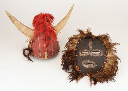 NAGA HORNED HELMET AND FEATHERED