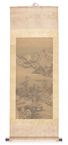 CHINESE SCROLL OF A MOUNTAIN LANDSCAPEChinese 38aae8