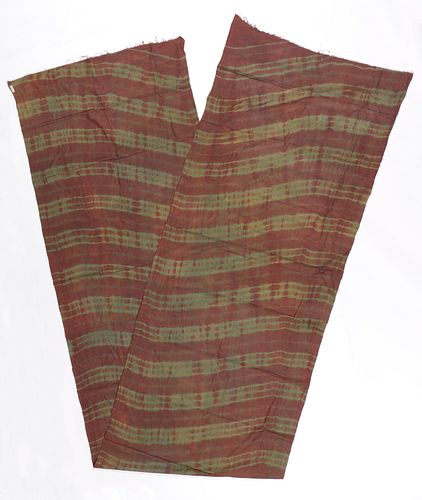 OLD INDIAN SILK SARI WITH LEHERIA