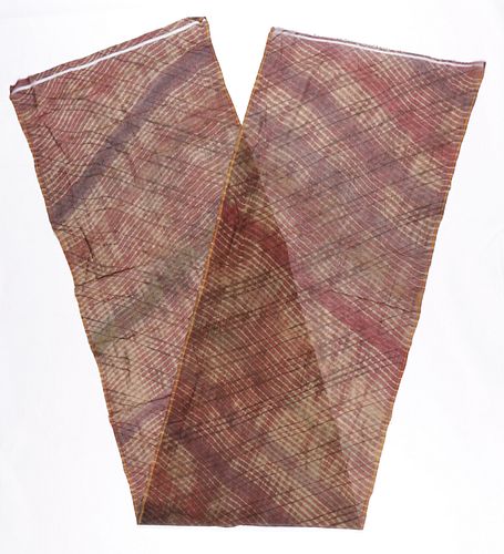 OLD INDIAN SARI WITH LEHERIA AND