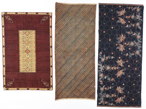 3 INDONESIAN BATIK TEXTILES3 Old