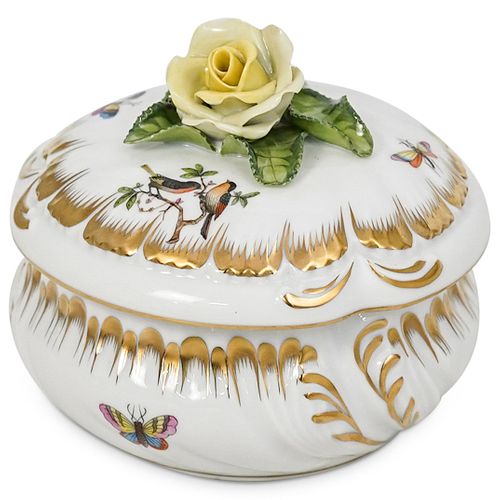 HEREND PORCELAIN JEWELRY BOXDESCRIPTION  38d460