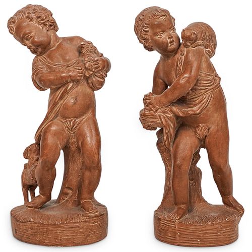 PAIR OF 19TH CENT. TERRACOTTA NEOCLASSICAL