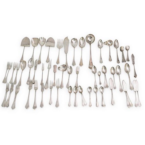  91 PC ANTIQUE EUROPEAN 800 SILVER 38d504