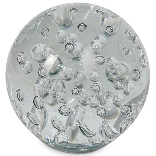 LARGE DECORATIVE ART GLASS ORBDESCRIPTION: