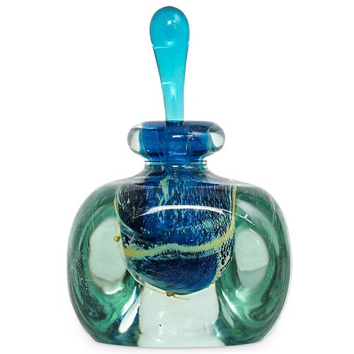 SIGNED MURANO GLASS PERFUME BOTTLEDESCRIPTION: