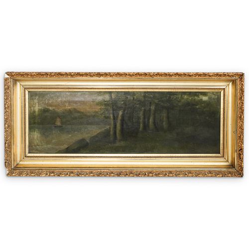  HUDSON RIVER SCHOOL OIL ON CANVAS 38d565