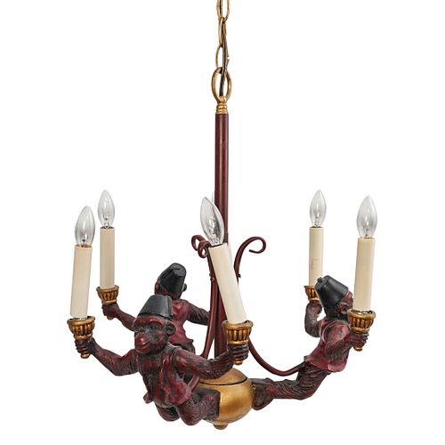 MONKEY SIX LIGHT CHANDELIERDESCRIPTION: