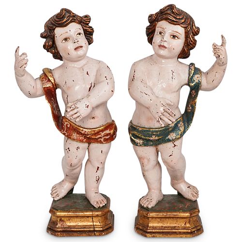 (2 PC) ANTIQUE CHERUB PUTTI ANGELS