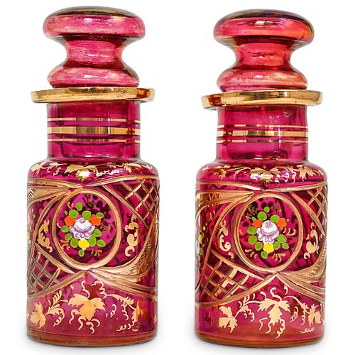  2 PC MOSER STYLE GLASS PERFUME 38d59a