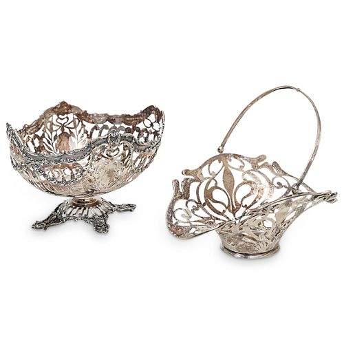  2 PC STERLING SILVER RETICULATED 38d5a5