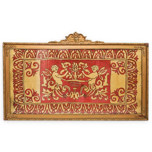 FRAMED 19TH CENT. ITALIAN EMBROIDERYDESCRIPTION: