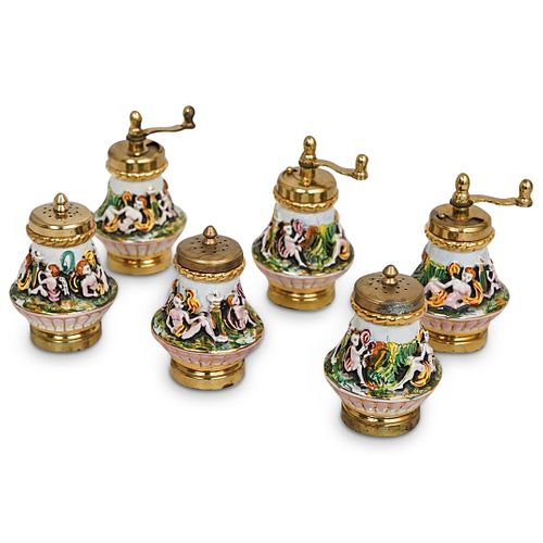  6 PC CAPODIMONTE SALT SHAKERS 38d5ec