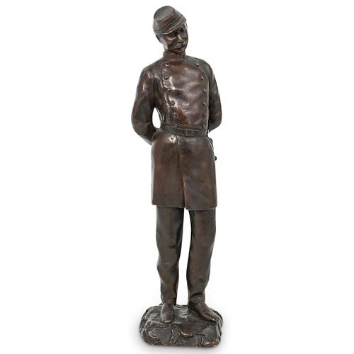 FIGURAL CIVIL WAR BRONZE STATUEDESCRIPTION: