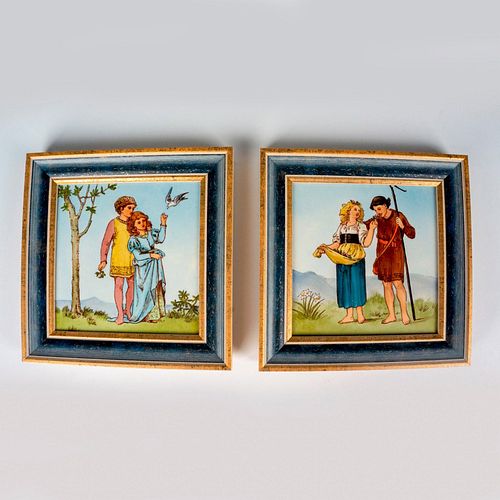 PAIR OF DOULTON LAMBETH FRAMED 38d68b